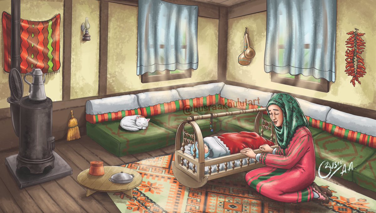 Uyusun da büyüsün ninni... #educationbookillustration #childrenbooksillustration #busraakbulutart <a href="/wacom/">Wacom</a> <a href="/Photoshop/">Adobe Photoshop</a> #digitalarts #köyevi #annebebek