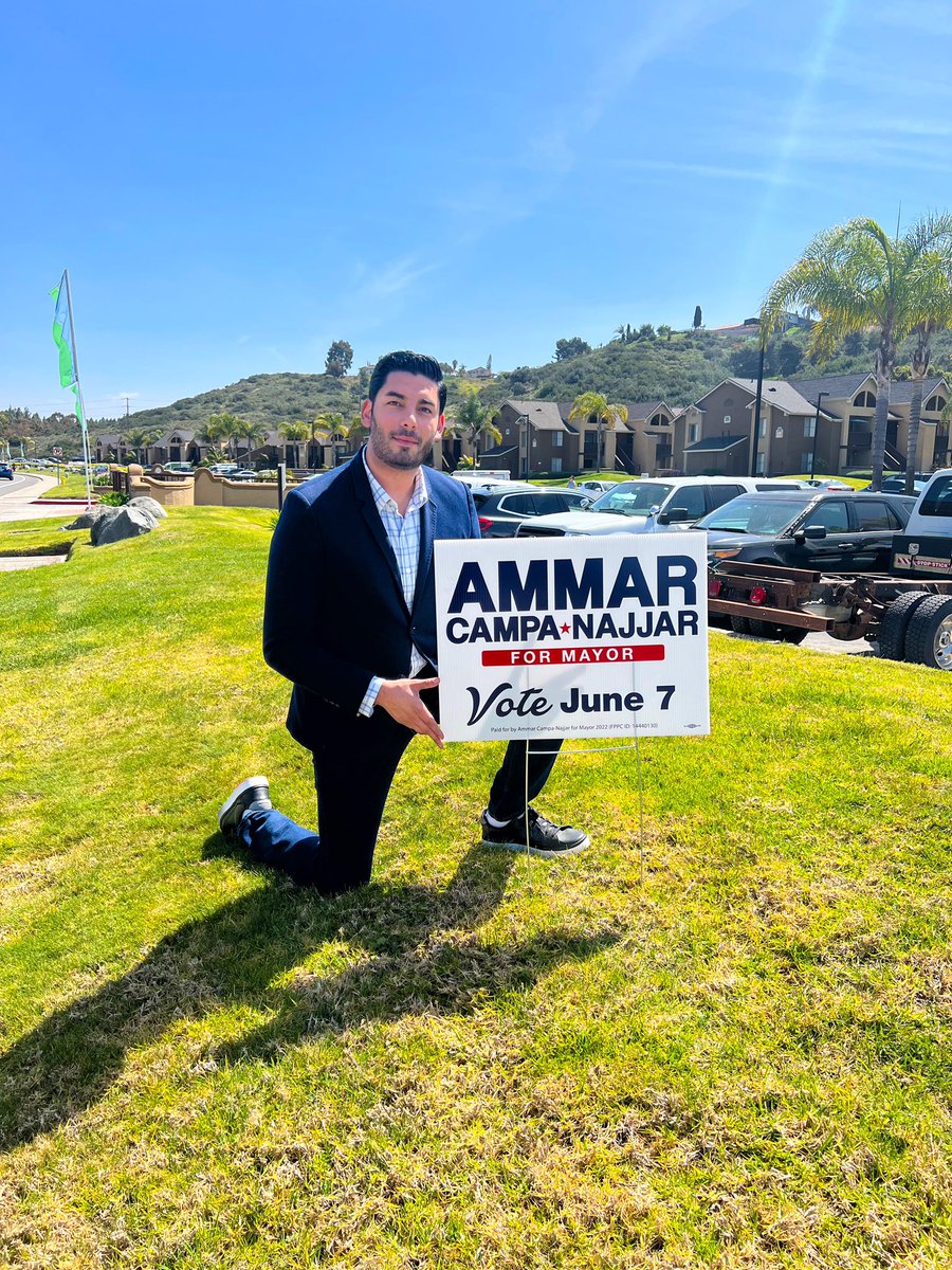 YARD SIGNS! 🪧Get yours at CampaCampaign.com/merchandise 🇺🇸 Ballots drop in 51 days and Election Day is in 80 days. Join our people powered movement for a new day for Chula Vista! #CampaCampaign #HappyCampas