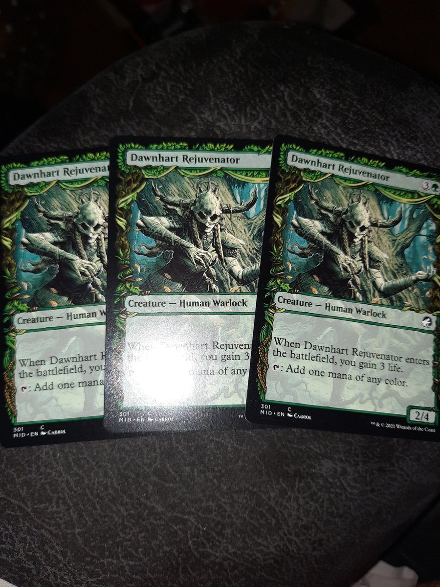 thejayfaulkner's tweet photo. What are the odds? I pulled all three of these from one single booster pack, all together like this! :)
#MagicTheGathering #MTGArena #MTG #MTGMID https://t.co/VKdusLmMXf