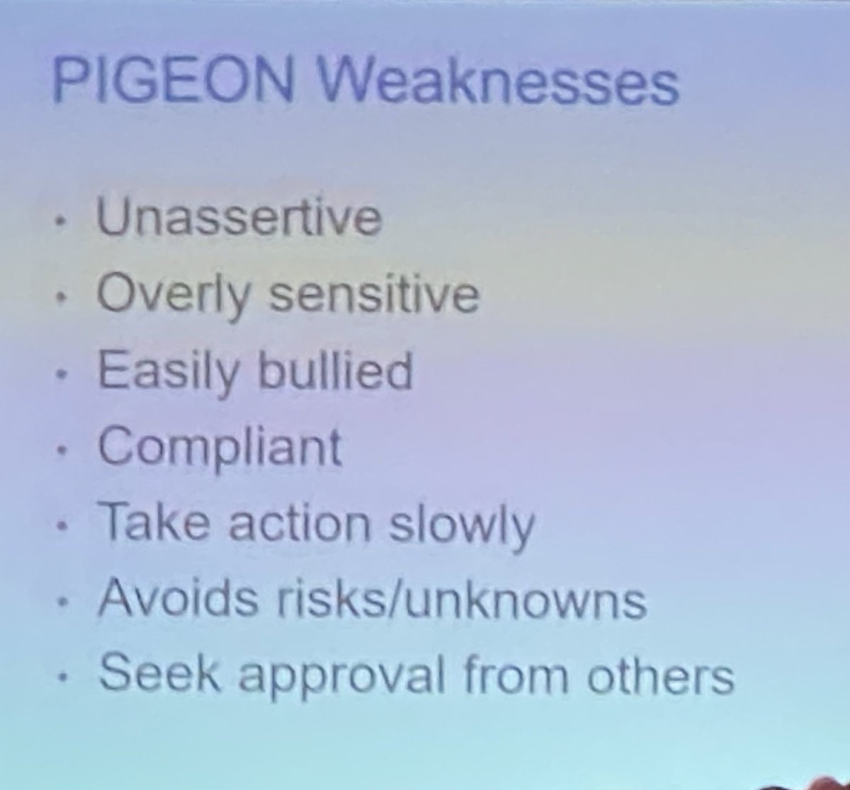 NRiddleMD's tweet photo. My bird’s weaknesses totally hit a nerve #Truth #RFSpring22 https://t.co/HWauAjO8yO