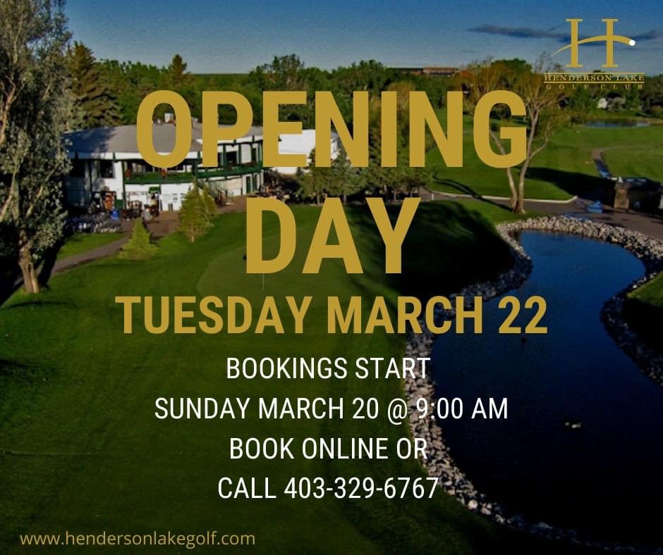 ⛳️ OPENING DAY MARCH 22nd ⛳️ 

<a href="/GlobalLeth/">Global Lethbridge</a> <a href="/CTVLethbridge/">CTV News Lethbridge</a> <a href="/Leth_Herald/">Lethbridge Herald</a>  <a href="/1067Rock/">106.7 ROCK</a> <a href="/pgaofalberta/">PGA of Alberta</a> <a href="/Alberta_Golf/">Alberta Golf</a>