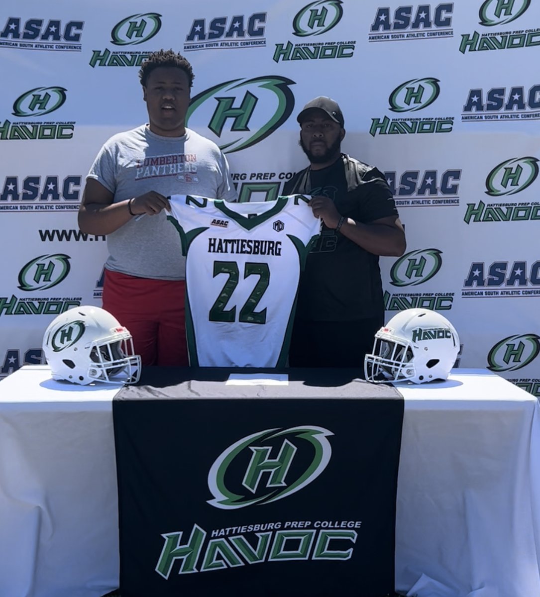 Enjoyed having Mario <a href="/ChaneyAmarion/">DaRealGLO</a>  at our workout this morning and cant wait to see the <a href="/LumbertonFBall/">Lumberton Football</a> lineman anchoring our line and causing HAVOC in the Hattiesburg Prep College green and black next fall!