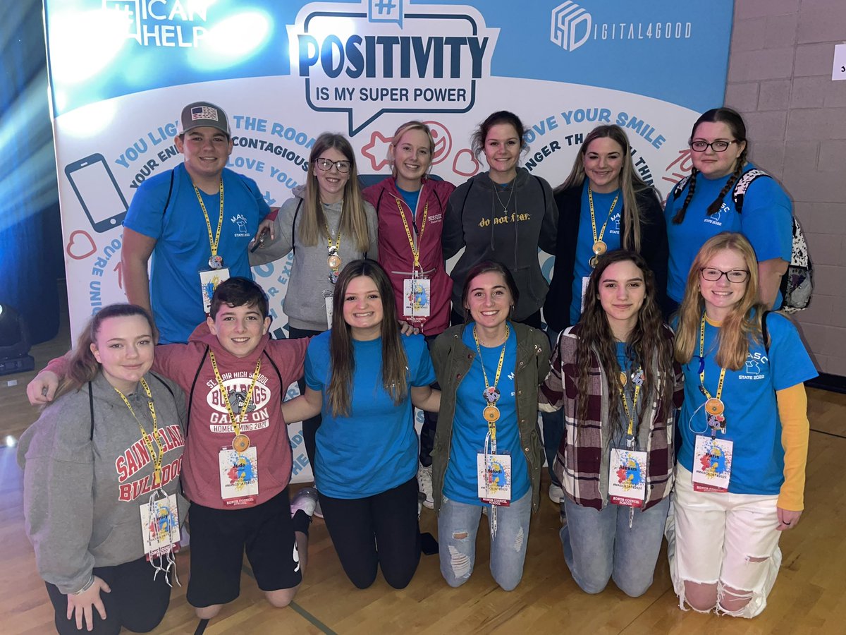stcstuco's tweet photo. TOTALLY TUBULAR weekend @MASCstuco State Convention going BACK TO OUR FUTURE! Our AWESOME student leaders had a RAD time of motivation, training, idea sharing, 80’s music, & so much more with all our COOL #MASCstate2022 friends! https://t.co/E9k093aCag
