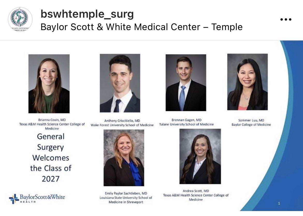 BSWH Temple General Surgery Residency on Twitter "Happy to announce