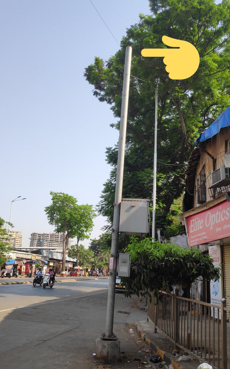 <a href="/sanjayp_1/">sp</a> <a href="/MahindraRise/">Mahindra Group</a> <a href="/mybmc/">माझी Mumbai, आपली BMC</a> Sir also start Drive of Cctv camera around city....

Many places just poles r fixed but no camera mounted on it ...

Did they forgot or pocketed the money?

#MumbaiCctv #CctvPoles #Monitoring