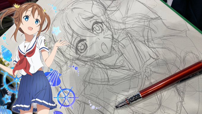 スケベ描いてる 