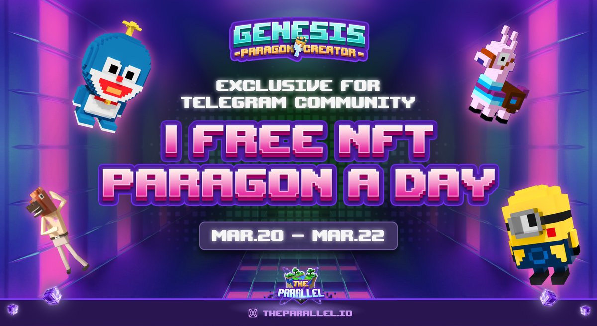 #NFTGiveaways 🔥 1 FREE PARAGON (200 POWER) A DAY 🔥
⚡ Exclusive on our Telegram group

😱 Only from March 20 to March 22. Join now!  

👉 Checkout detail: t.me/theparallelcom…

#TheParallel $PRL #GameFi #Metaverse #NFTartwork   #PlayToEarn #NFT #NFTProject