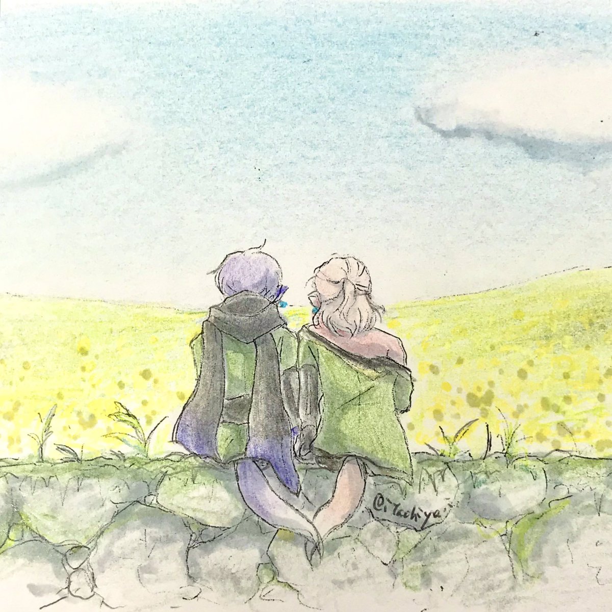 #みなさん去年の今頃はどんな絵描いてましたか

多分このへん。春物のわんわんなど。 