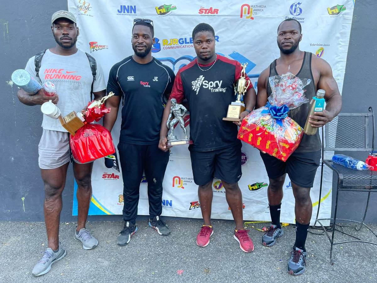 We present to you our RJRGLEANER Cross Country Invasion 
Strong Man Competition winners.

1st place Alton Palmer 

2nd place Marcus Campbell 

3rd place Jovaughn Palmer

#Hitz92 #RGCrossCountryInvasion #strength