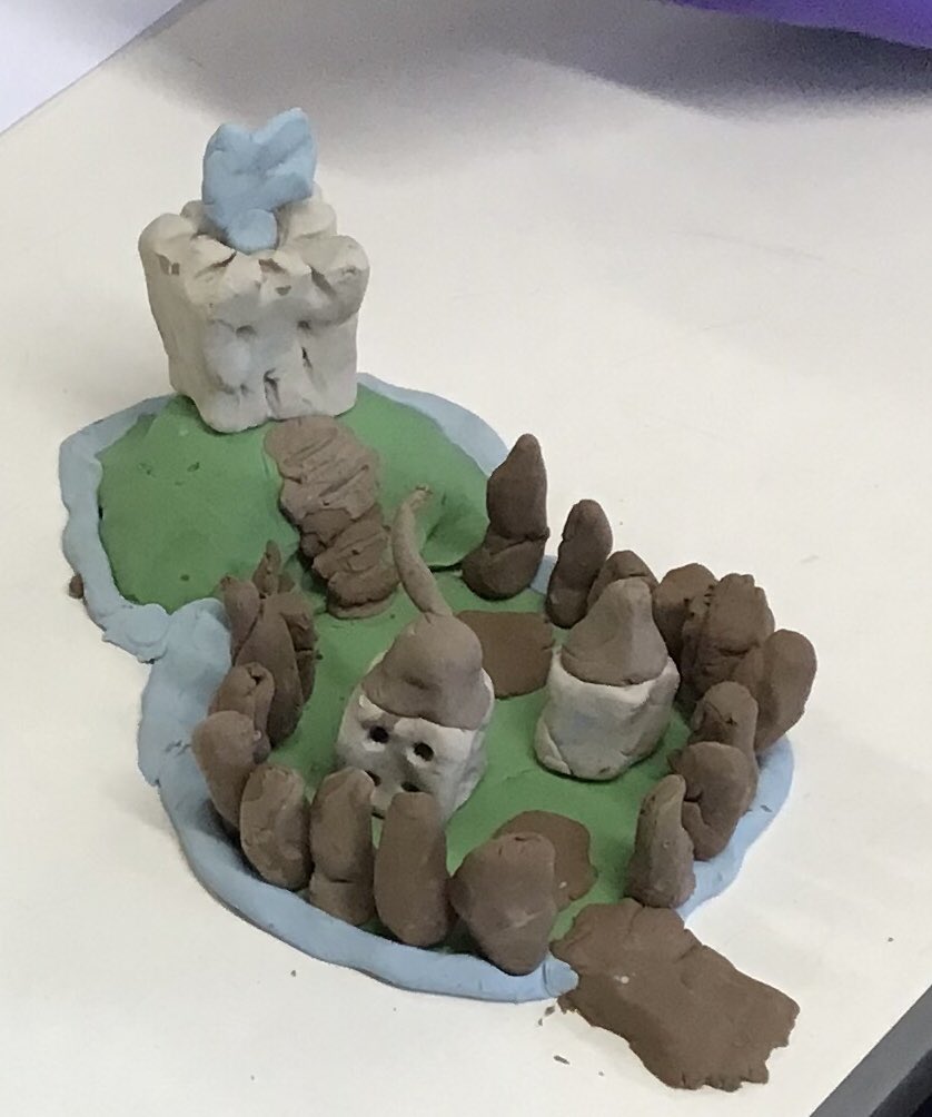 KhsTransition's tweet photo. More photos of the detailed motte and Bailey castles modelled by Y6 at Cross Ash Primary School. @CrossAshY6 @KingHenrySchool https://t.co/xYQAQBjEuN