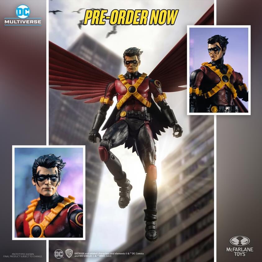 Preorders are now up on most major sites for our boy. <a href="/McFarlaneToys1/">McFarlane Toys</a> New52 Red Robin files again.

mcfarlane.com/toys/red-robin/