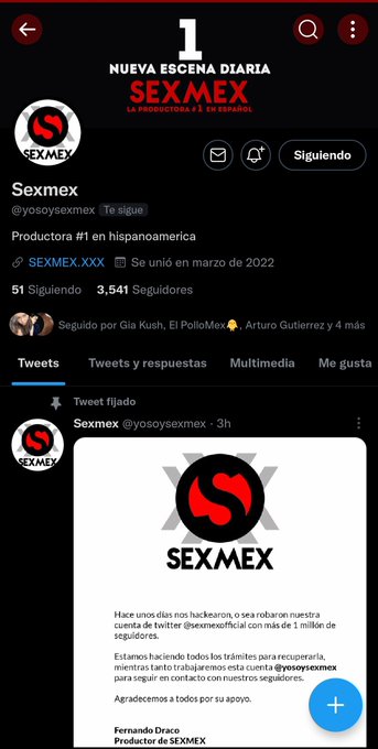 Hey sigue la nueva cuenta de Sexmex única y real no te pierdas de nada próximamente mas estrenos de tus