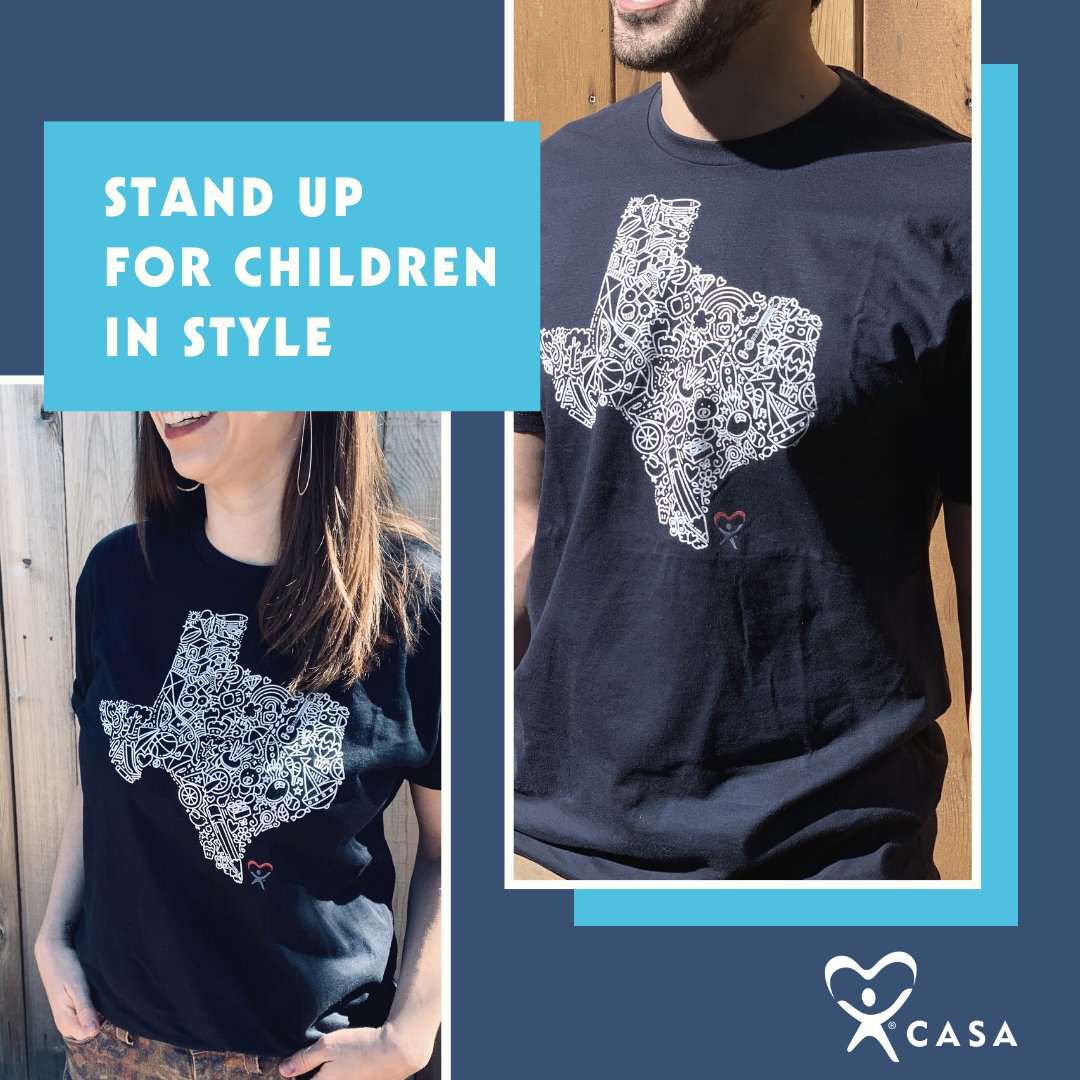 TexasCASA's tweet image. Child Abuse Prevention Month and Go Blue Day (April 1) are right around the corner! Order from our Stand Up for Children in Style store and show your support for CASA and children and families involved in the child welfare system. represent.com/store/texas-ca…