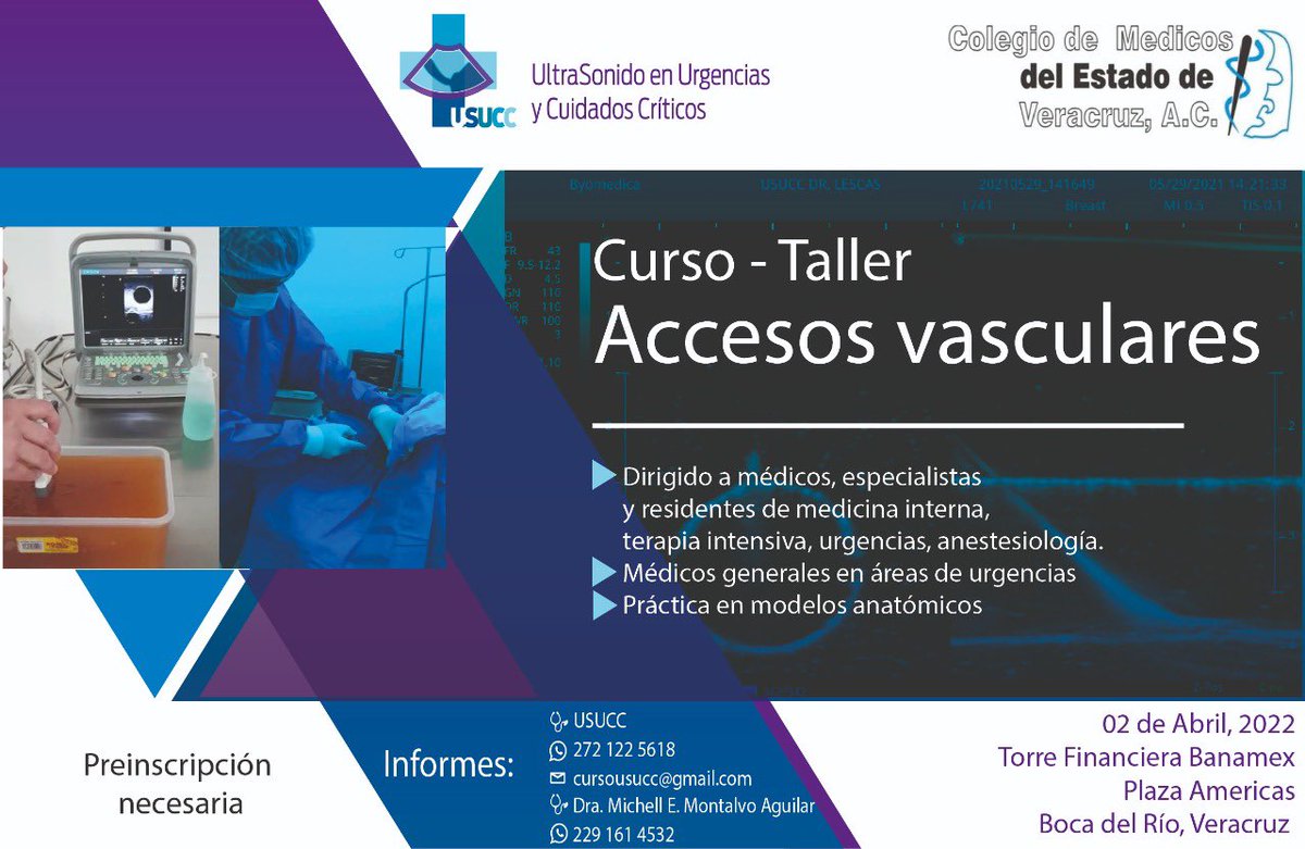 @CursoUSUCC #usg#accesosvasculares#Veracruz @Dr_Dive @tallolescas