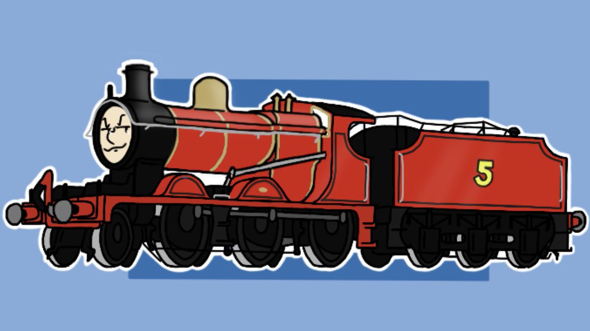 Colored page James the red engine painted by User not registered