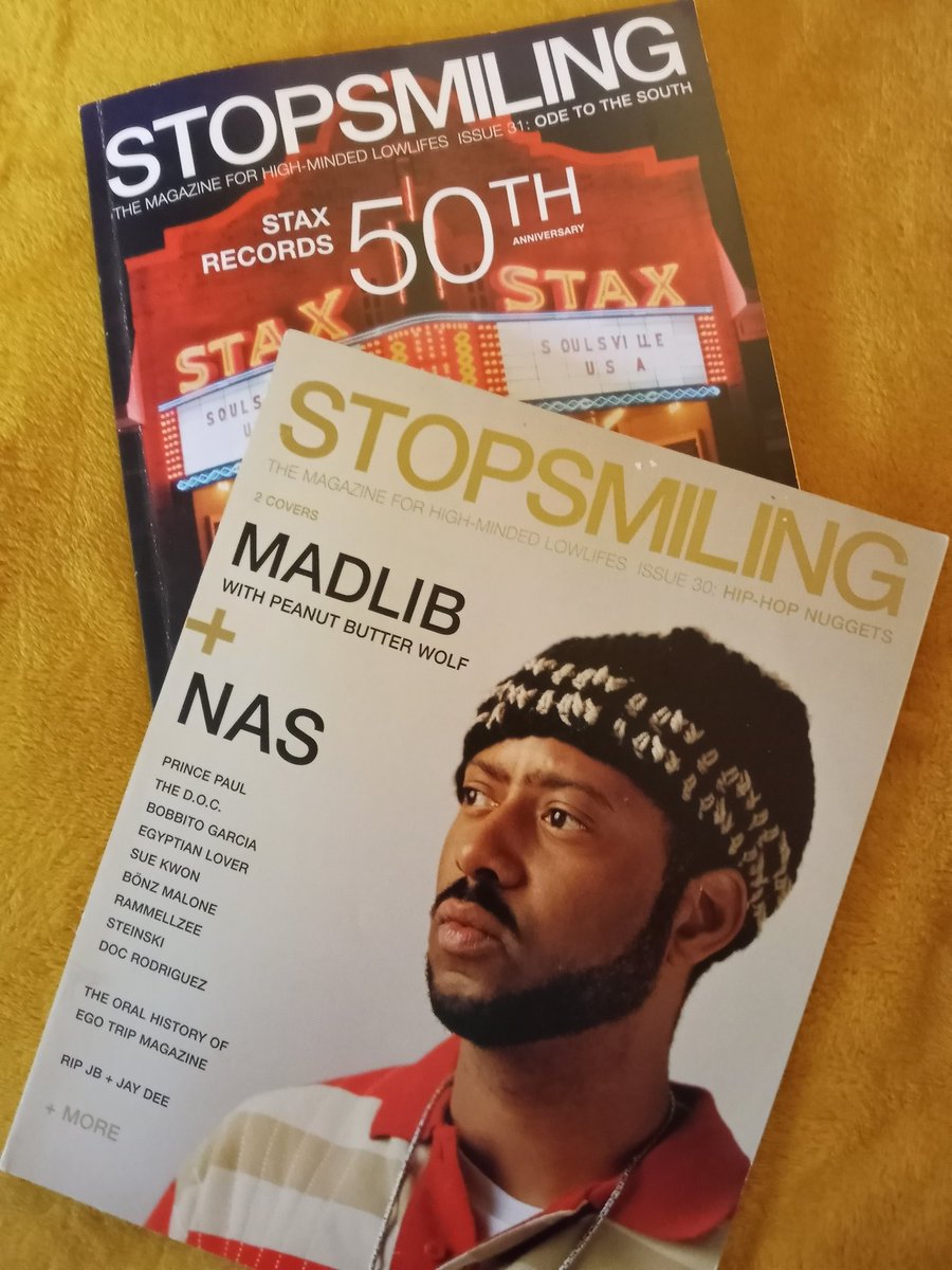 Devoya's tweet photo. tossing out old magazines. keep pile  is light but necessary. #stopsmiling #madlib #staxrecords https://t.co/CuVH5W96gn