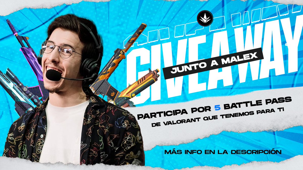 AkaveEsports's tweet photo. 🎁 VOLVIERON LOS GIVEAWAY 🎁

Con el tío Malex vamos a sortear 5 pases de batalla de #VALORANT para los más afortunados 🍀

Requisitos:

✅Seguir a @AkaveEsports y a @malex_carse 
✅Comentar #DaleAkave
✅Etiquetar a un amigo

⏳ Sorteo válido hasta el 26 de marzo https://t.co/r6AWayt82x