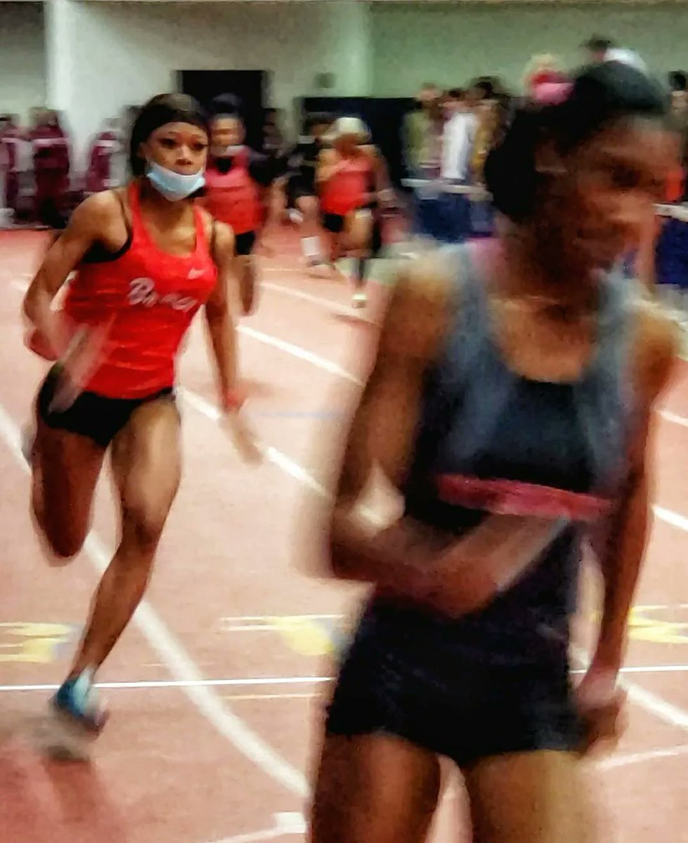 LadyBravesTF's tweet photo. 🥇🔥 CONGRATS to sophomore LaTonia Johnson for a gutsy 1️⃣ST place finish out of 27 in the 200m with a season PR of 26.84 🔥🔥🔥 Lala also finished 🥈 in the 55m dash and 🥉 in the Long Jump! #ChaseYourPR https://t.co/ZquqjVblhz