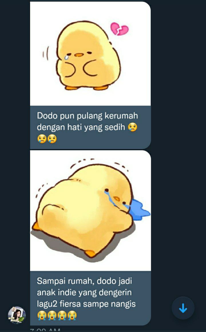 nostosiklofan's tweet photo. Ini antara hibur gua atau ngeledek gua. Sedboi dihibur pake cerita sed, mantep udh🙏🏻 https://t.co/4OAOwnfEnq