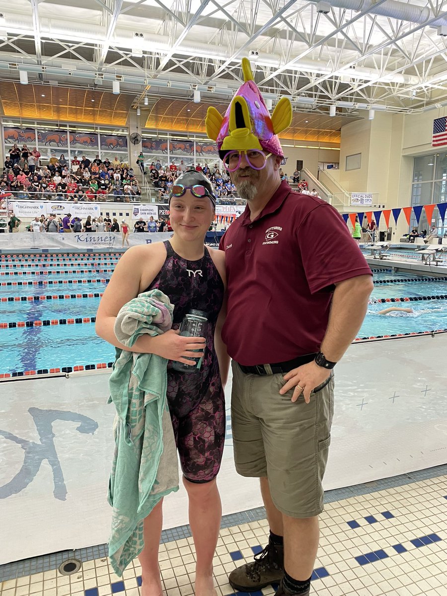 Congratulations to Hannah Brainard for completing her high school career with an all time PR in the 100 free. We are so proud and wish her the best of luck as she continues her swimming career at Canisius College. Congrats on your 7th place medal!!!🏅we’ll miss you🥰