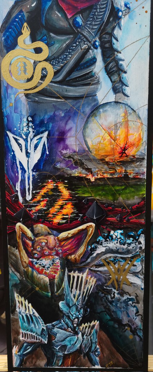 ericinks's tweet image. "Defy extinction."

Some majaor moments and players from the Destiny saga.

India ink and watercolor with a dash of colored pencil on wood panel.

#Destiny2 #Destiny2WitchQueen #destinyart #destiny2art @DestinyTheGame