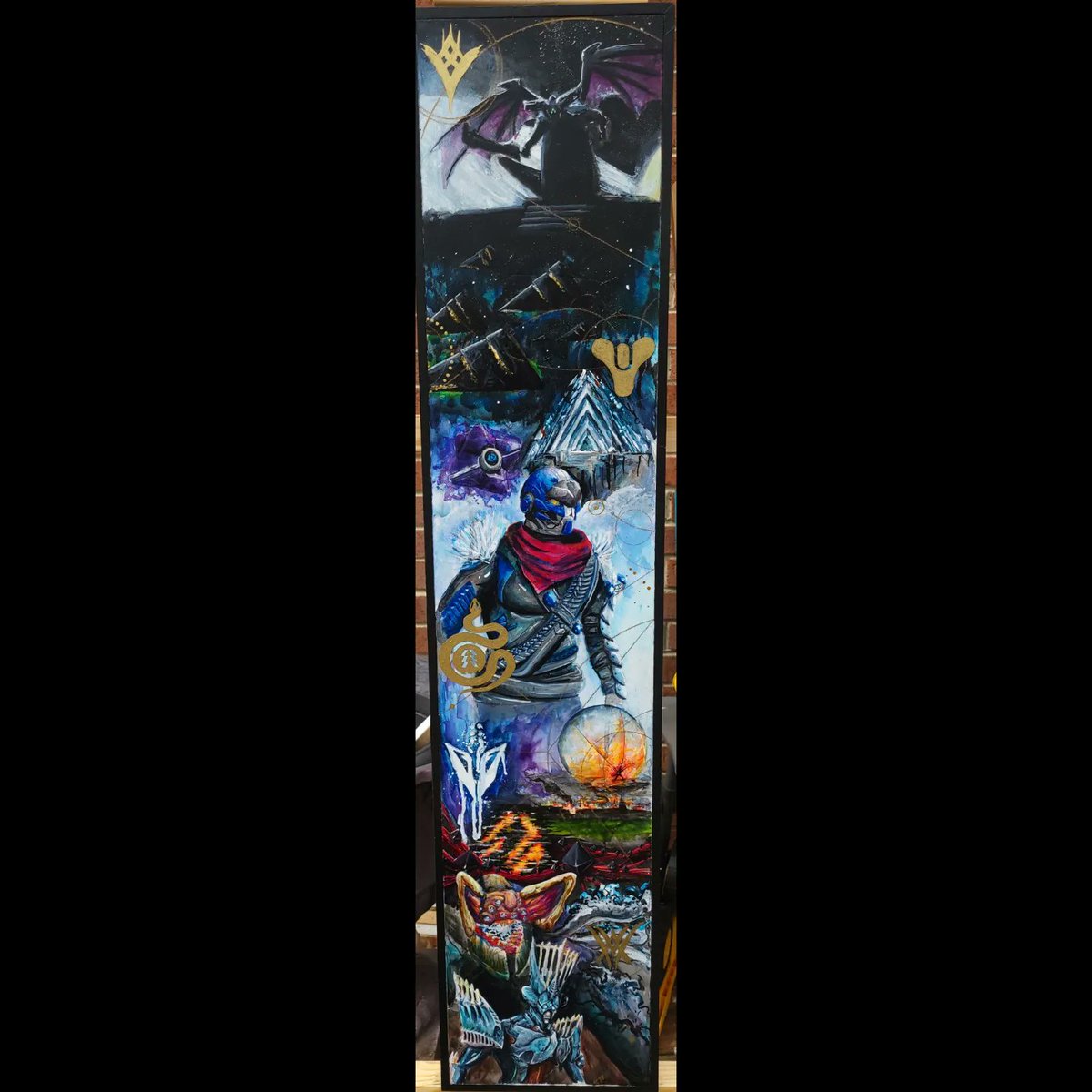 ericinks's tweet image. "Defy extinction."

Some majaor moments and players from the Destiny saga.

India ink and watercolor with a dash of colored pencil on wood panel.

#Destiny2 #Destiny2WitchQueen #destinyart #destiny2art @DestinyTheGame