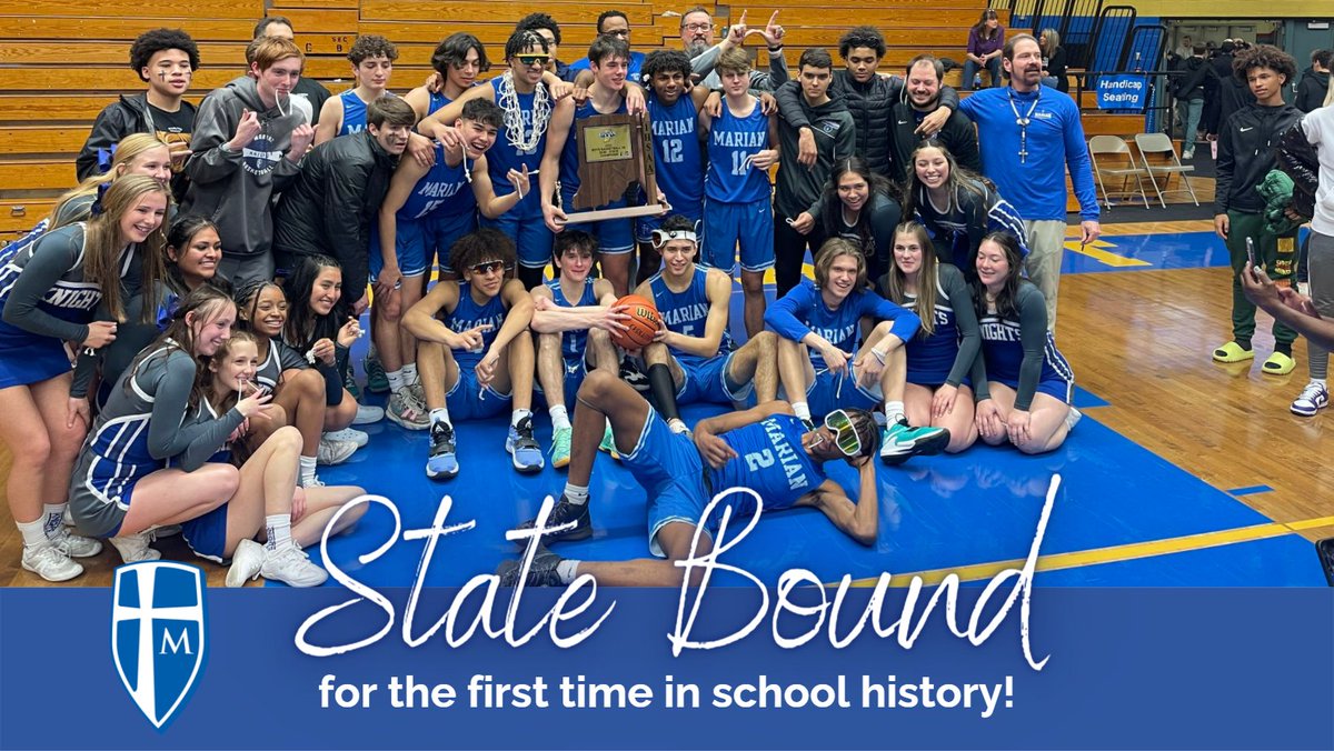 IT'S OFFICIAL... Marian is headed to the state finals for the first time in school history!!
