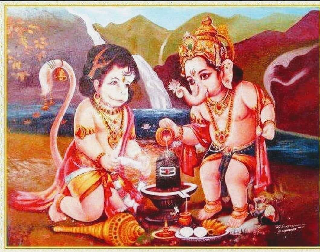 ॐ श्री गणेशाय नमः ॐ नमः शिवाय ॐ श्री अंजनेया 🙏🙏🚩