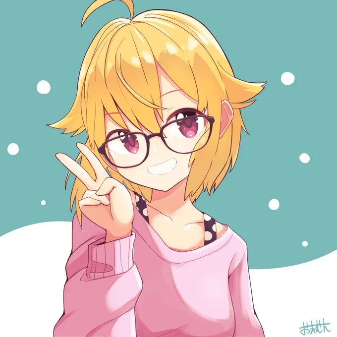 ピースをしている伊吹翼さんです
#ミリシタ 