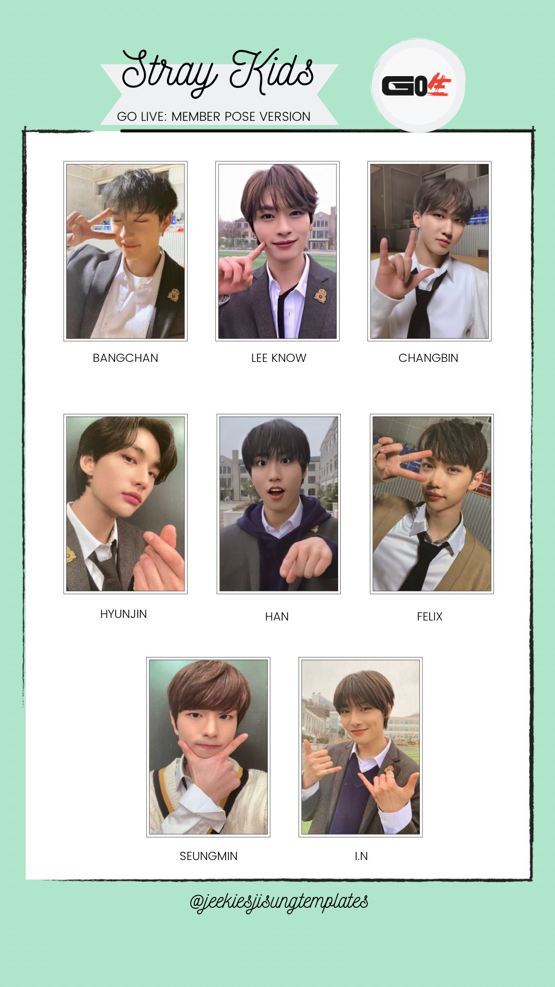 STRAY KIDS GO PHOTOCARD FANMADE