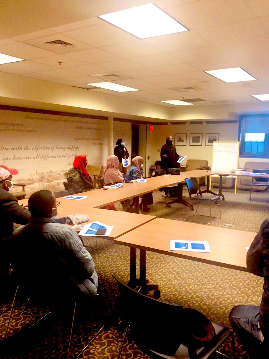 AyadaLeads's tweet photo. We held our Community Safety Education at #SumnerLibrary. A HUGE thank you to Sgt Kadra Mohamed-Metro Transit Police Department &amp; Sagal Abdirahman-Crime Prevention Department at St. Paul Police for sharing helpful information with us. 
#CollectiveCare 
#CommunitySafety https://t.co/LCT6Hfd0RK