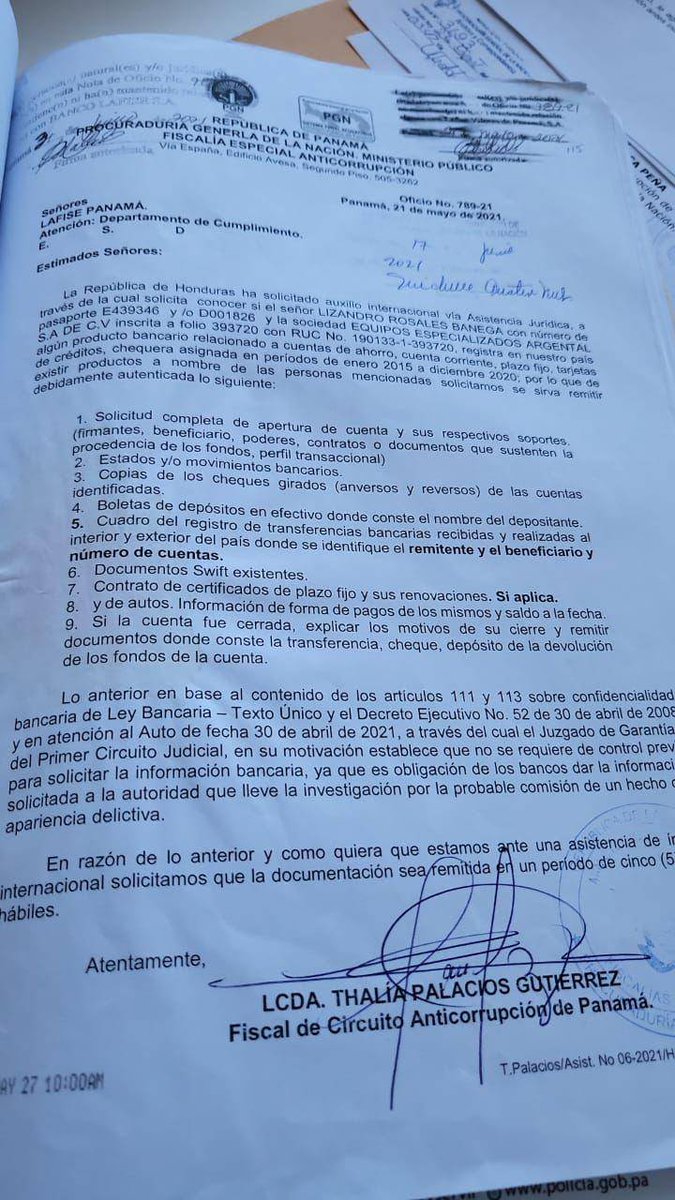 RCVHonduras's tweet photo. #RCVNoticias 🚨ATENCIÓN🚨

INVESTIGAN A EXCANCILLER LISANDRO ROSALES POR LAVADO DE ACTIVOS 

El Ministerio Público de Honduras solicitó asistencia judicial a Fiscalía Especial Anticorrupción de Panamá para que le facilite cuentas abiertas y movimientos bancarios en ese país. https://t.co/Q064TQl5Ot
