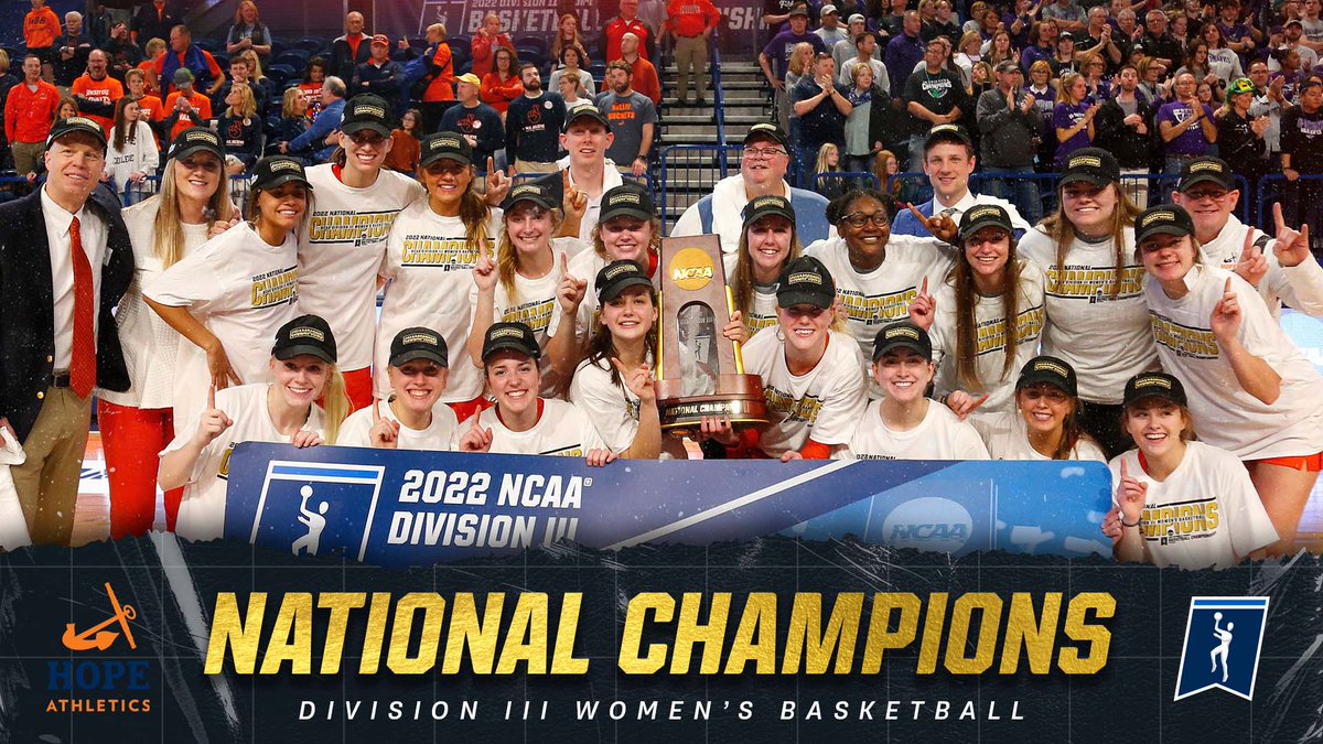 NCAA (@ncaa) on Twitter photo The 2022 <a href="/NCAADIII/">NCAA Division III</a> women's basketball title belongs to <a href="/HopeCollegeWBB/">Hope College WBB</a>! 🏆⚓🏀
After three seasons of dominance, the Flying Dutch capture the #d3hoops championship! The 2022 <a href="/NCAADIII/">NCAA Division III</a> women's basketball title belongs to <a href="/HopeCollegeWBB/">Hope College WBB</a>! 🏆⚓🏀
After three seasons of dominance, the Flying Dutch capture the #d3hoops championship!