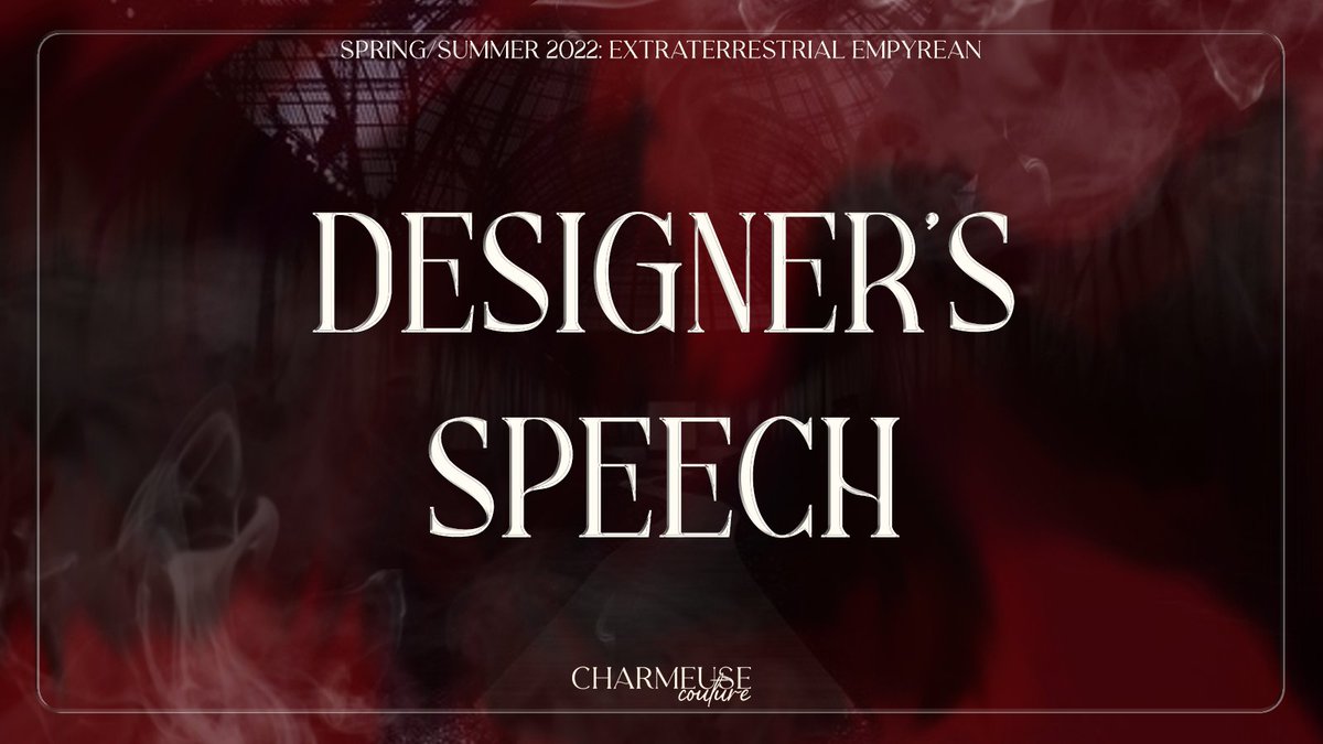CharmeuseCo's tweet photo. ㅤ

           DESIGNER'S SPEECH

ㅤ https://t.co/9nrkZOi92T