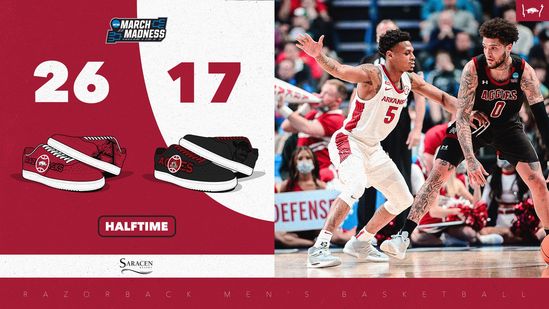 Arkansas Razorback Men's Basketball 🐗 on Twitter "Up after one https