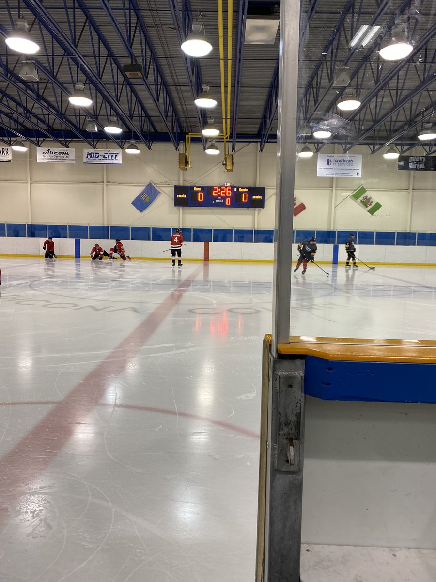 Jamestown83's tweet photo. Some first round Saturday night @CCRHL playoff action. #refproblems https://t.co/JvG9Kd1GDm