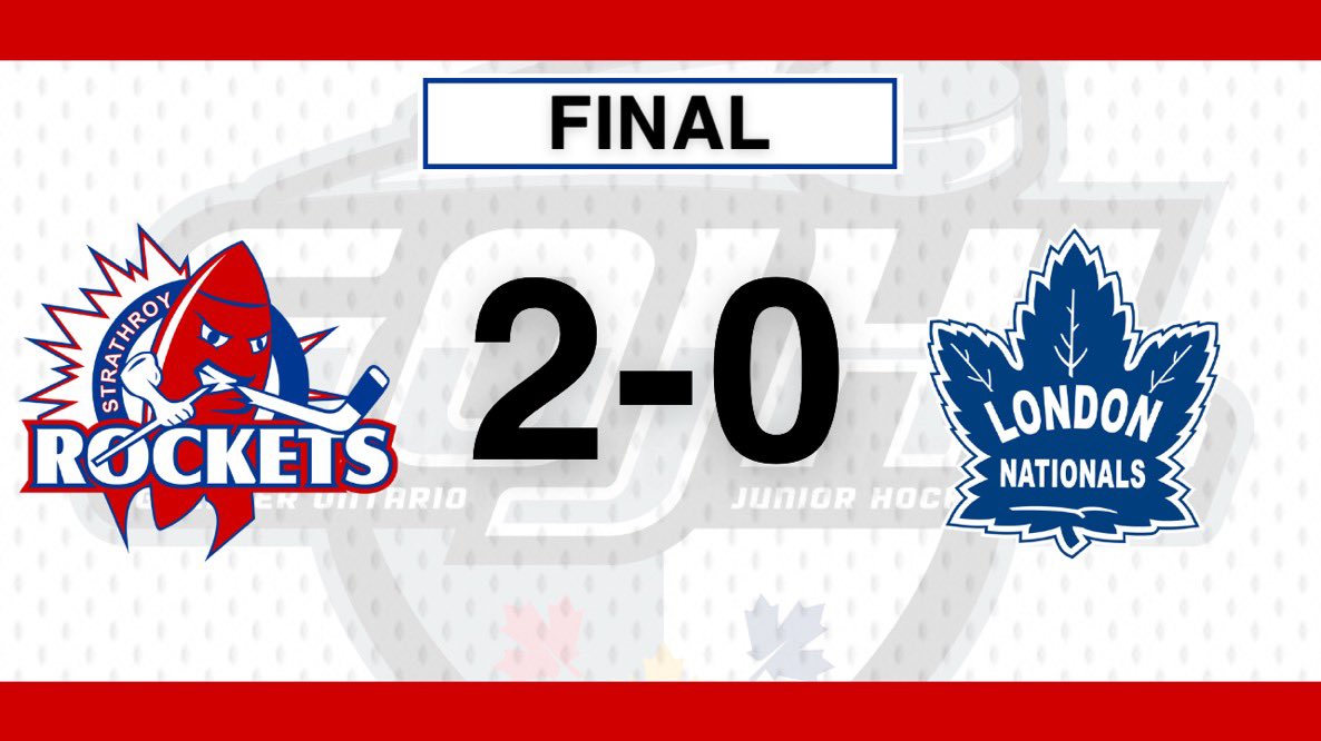FINAL: Rockets shutout the Nationals 2-0! Chazz Nixon makes 26 saves, Kindree and Speziale with the tallies!