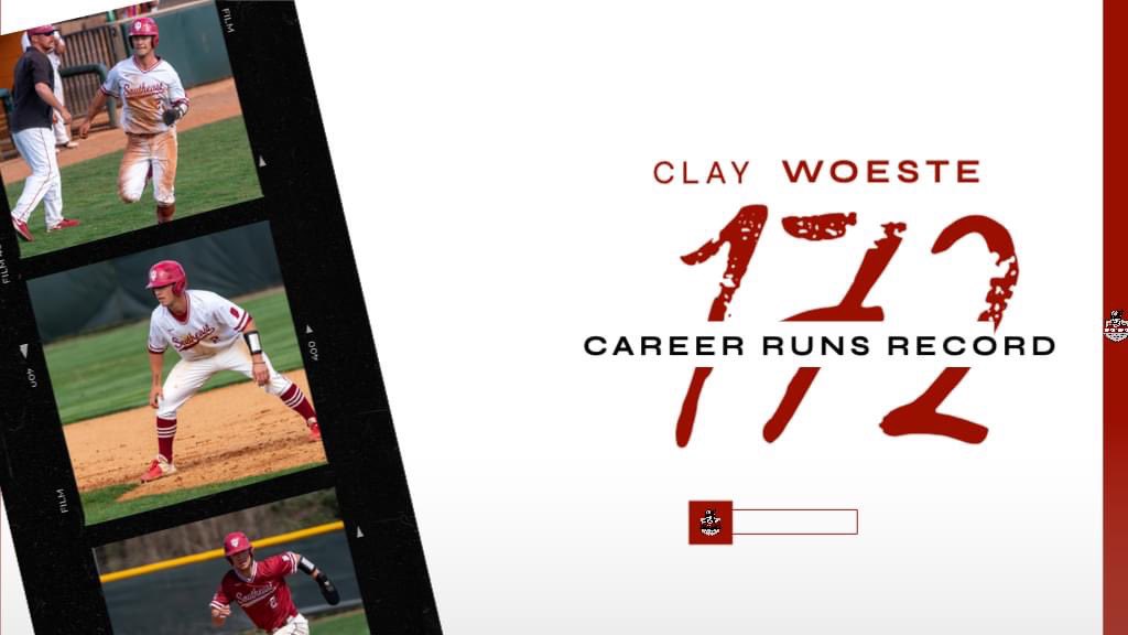 Congrats to Clay Woeste, who set the  @GrenadierDugout career runs scored record in today's win over Ohio Christian!
