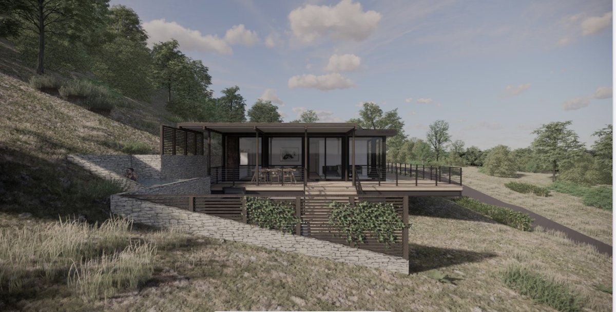 Hey check out this new project in Northern California. HO4 with two walls of glass in the mountains. Outstanding connection to environment. Most of project will be supplied modularly. Decks, beams, trellis, home. Coming fall… #retwit #california #design #modular #architecture