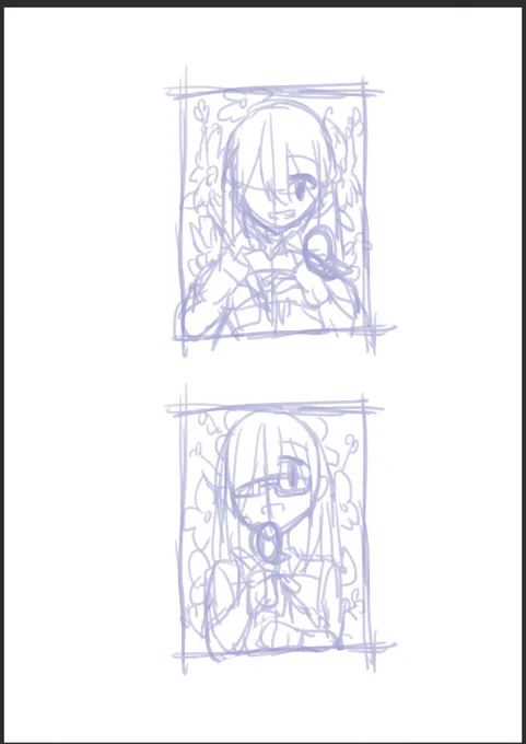 こういう小さい中にぶわぁぁぁって描くとイメージを放出しやすいです。 