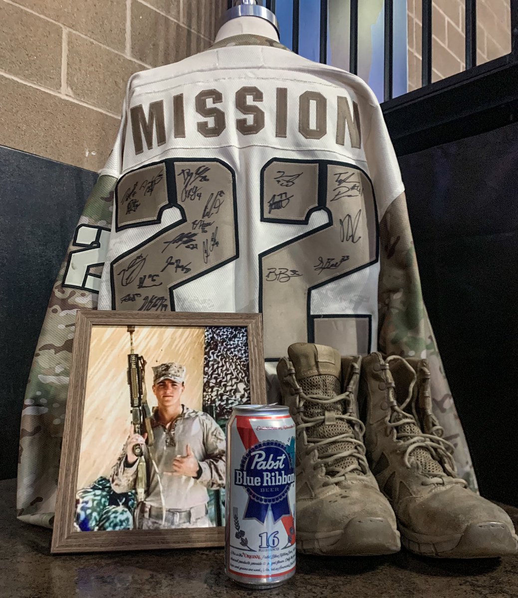 RapidCityRush's tweet photo. We’re honored to have the family of the late LCpl Rylee McCollum, one of the 13 service members who passed in Afghanistan last year, with us tonight. Rush Nation is with all of those who have served. Thank you for your service! https://t.co/lTimdoYli5