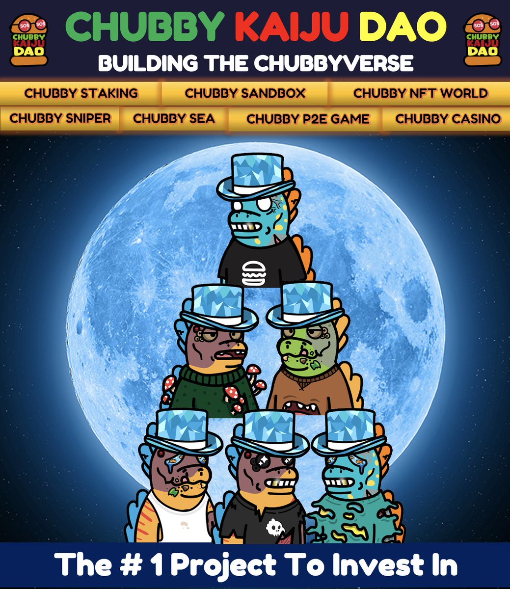 TOP_HAT_838's tweet photo. 🍔CHUBBY KAIJU DAO: WE BUILD...YOU BENEFIT 🍔
Become CHUBBY Now, A Rock Solid Project to Invest in. STAKE and EARN #CRUNCH
🔥 MINT NOW &amp; Get a FREE Zombie SERUM 🔥
@ChubbyKaijuDAO @JAMPZER @Shots_NFT
 @SloppyOldTuna @BDaddyPen @WathyCood
 WEBSITE: https://t.co/h0QjBxLj2S https://t.co/yy3IaSBMyX