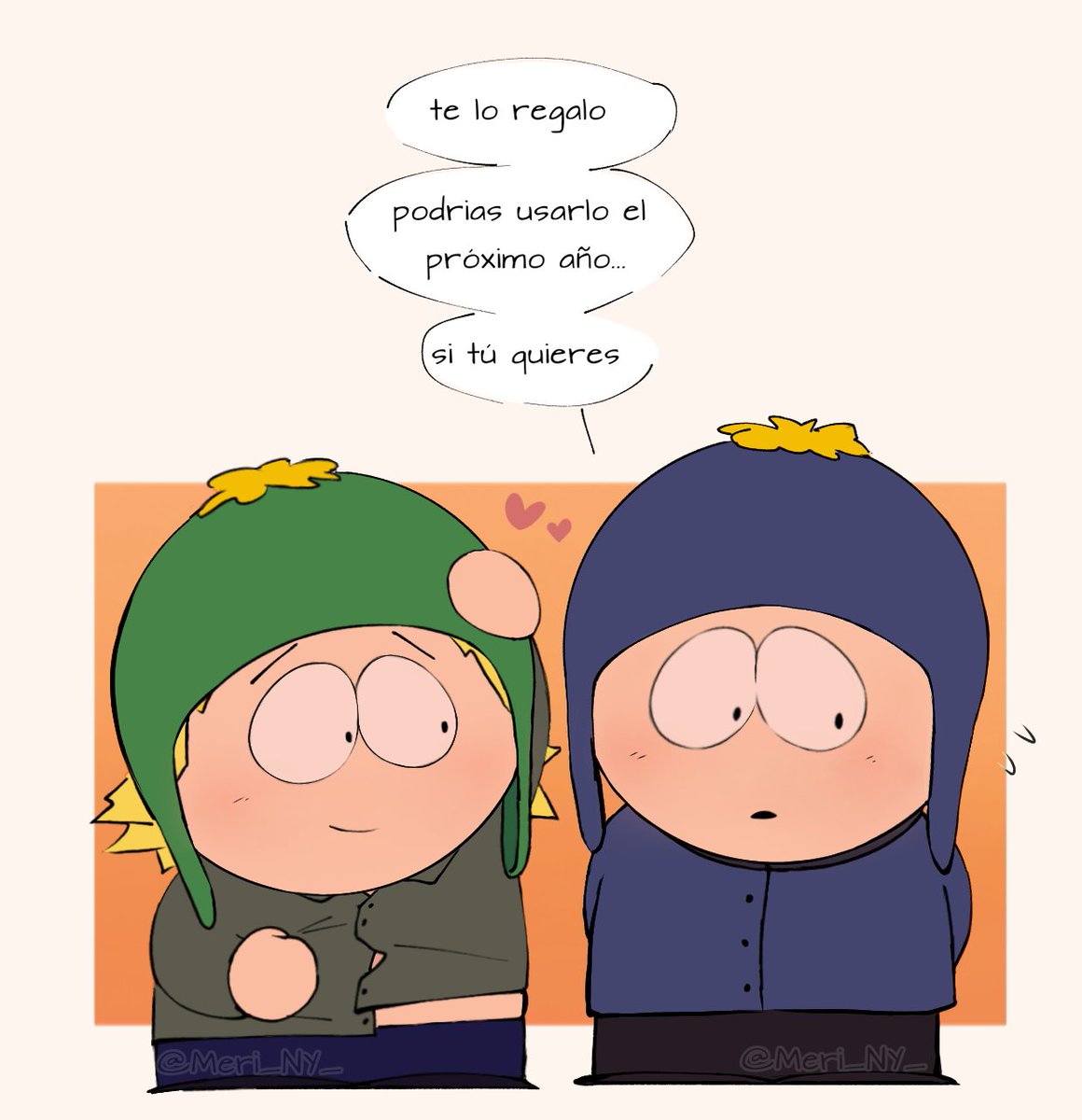 Meri_NY_'s tweet photo. ✨ English/Spanish ✨
there was no Creek in the chapter? It doesn't matter, I make it up 

    I thought it was cute that they wear matching hats💖 (I'm corny, I know) 
#SouthPark #TweekTweak #craigtucker https://t.co/rl8hcDoZjM