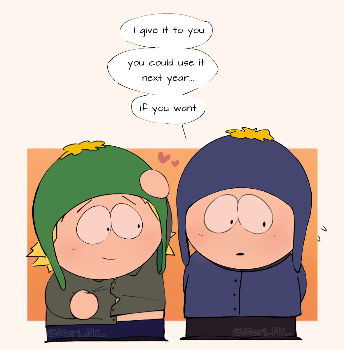 Meri_NY_'s tweet photo. ✨ English/Spanish ✨
there was no Creek in the chapter? It doesn't matter, I make it up 

    I thought it was cute that they wear matching hats💖 (I'm corny, I know) 
#SouthPark #TweekTweak #craigtucker https://t.co/rl8hcDoZjM