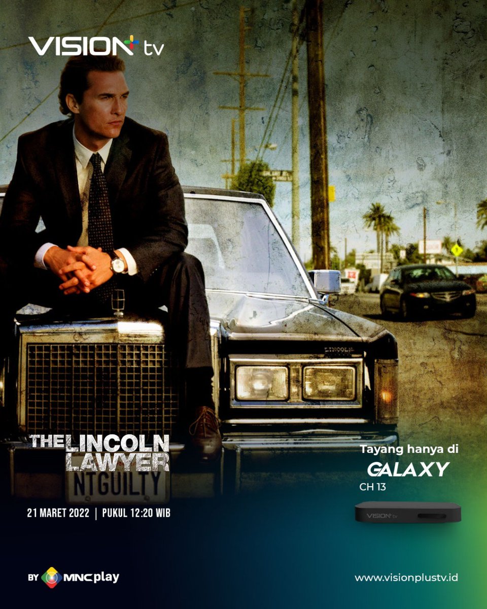 884GlobalRadio's tweet photo. Seorang pengacara karismatik menghadapi krisis hati nurani dan bahaya ketika ia mulai mempertanyakan apakah klien kaya raya yang ia bela benar-benar tidak bersalah. Nonton The Lincoln Lawyer di channel Galaxy di Vision+ TV!

#VisionPlusTV #ChannelPremium
#AndroidTVBox https://t.co/EVMvmIHGbU