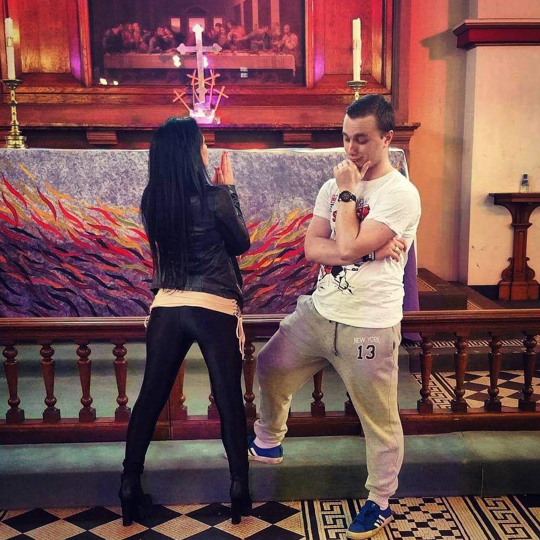 Ref_Anderson's tweet photo. Throw back to 2016. @Lana_Austin1 and myself "praying" in a church.
Honestly, I had a blast when we worked together. I was very lucky. Beyond fun. #wrestling #RefClub #LanaAustin https://t.co/dlYnXvKOnH