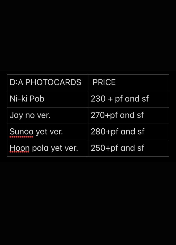 Armygene10's tweet photo. wts | wtt | lfb | ph

 (onhand)
Sunoo yet ver   
Jay no ver
Ni-ki pob
Sunghoon yet pola (can trade to won yet pola)

rfs: need funds
mop: gcash
mod:ggx
 
🏷:enhypen sunoo jay ni-ki sunghoon d:a Dimension:Answer photocard https://t.co/8JKRBGyXz4