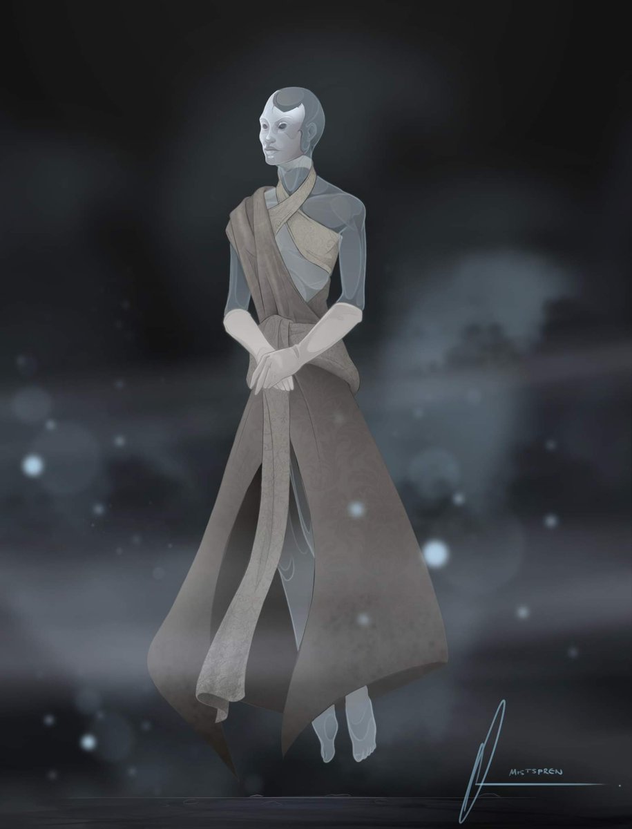 ants_robinson's tweet photo. Mistspren. 

#stormlight #spren #characterdesign #characterart #conceptart https://t.co/T1woU752Je