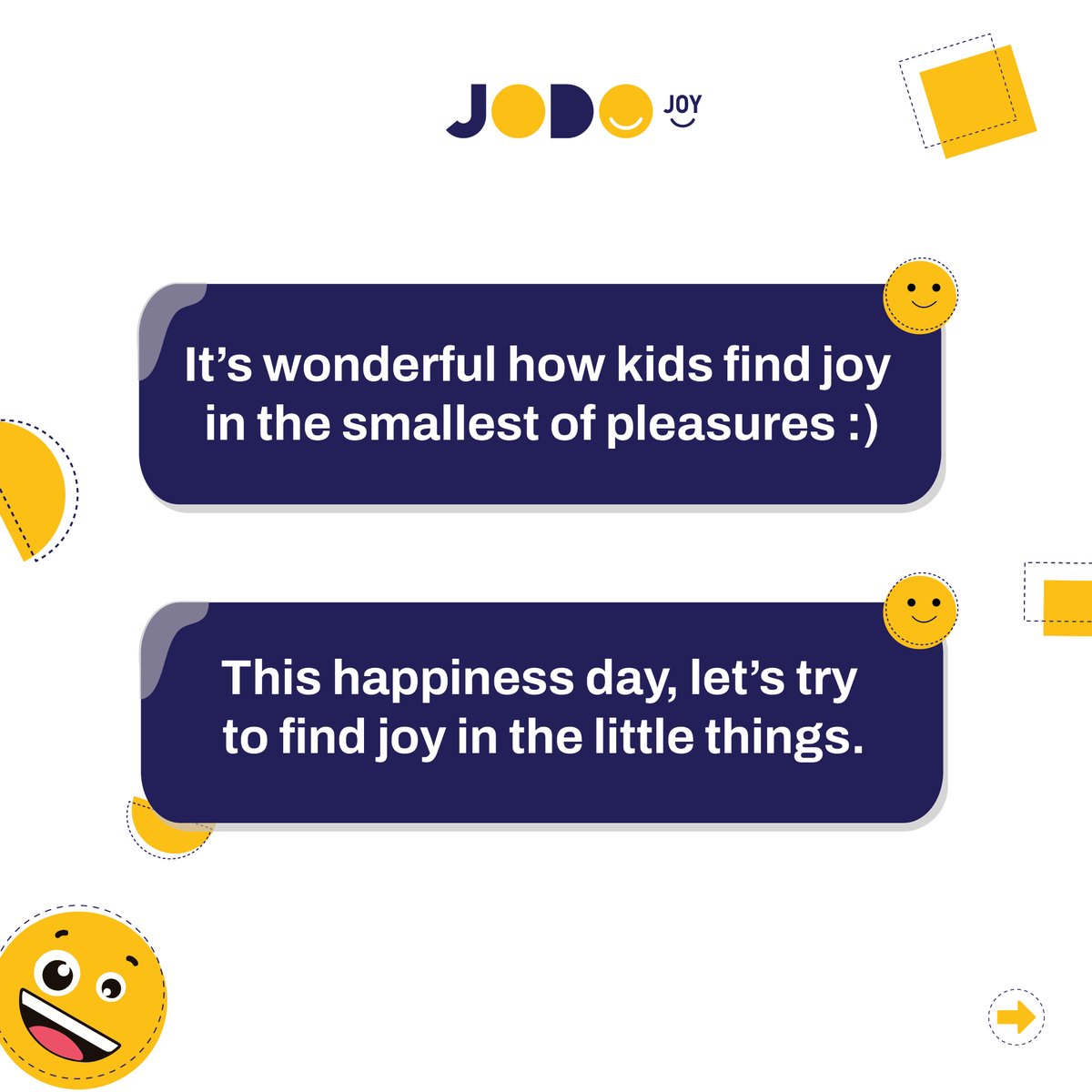 Jodo_in's tweet photo. #Happiness can not be materialistic or defined! It's a feeling of a pure heart! Today we intend to celebrate the happiness day keeping that innocence alive!
#kids #kidshappiness #parentblog #momblogger https://t.co/m9AIYFHXMx