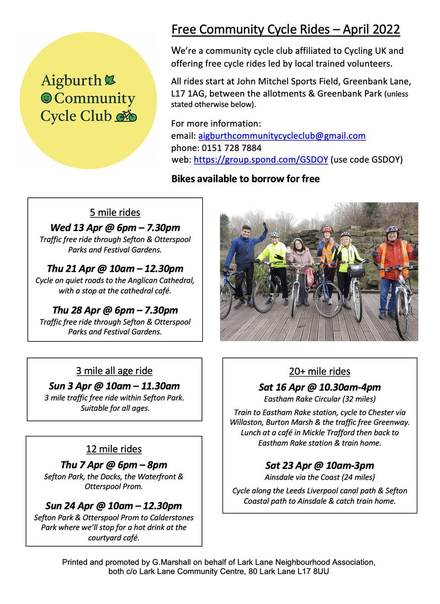 Aigburth Community Cycling Club (@AigburthCCC) on Twitter photo 2022-03-20 08:20:54